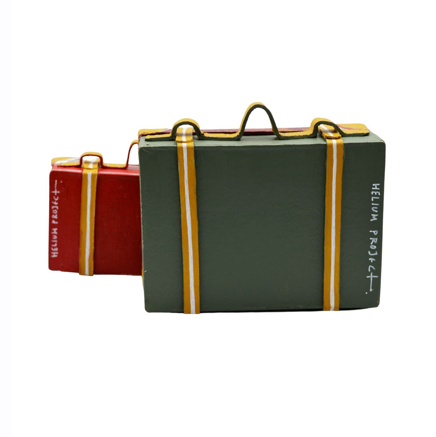 Set of 2 Vintage Decorative Suitcases