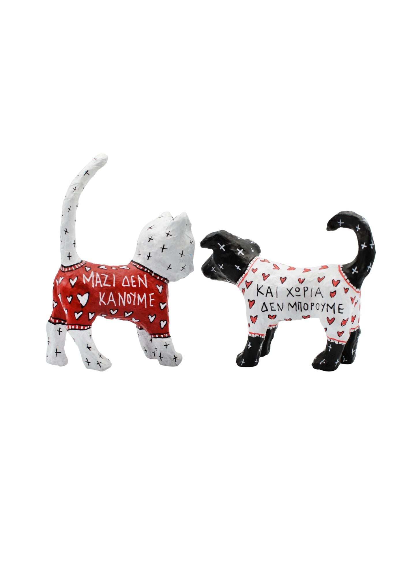 Valentine`s Cat & Dog Figures Decoration