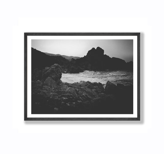 Black and White Coast Print - HeliumProject.gr