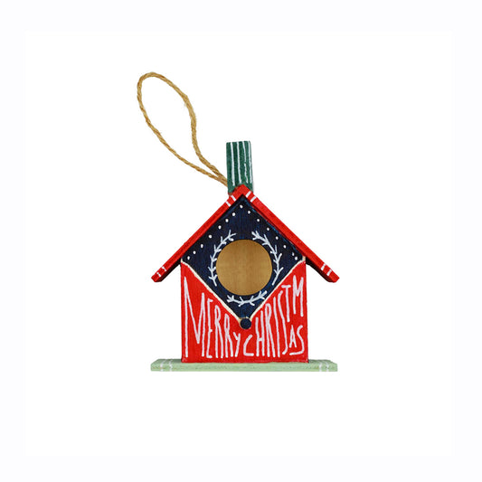 Christmas Wooden Bird House Χ - HeliumProject.gr