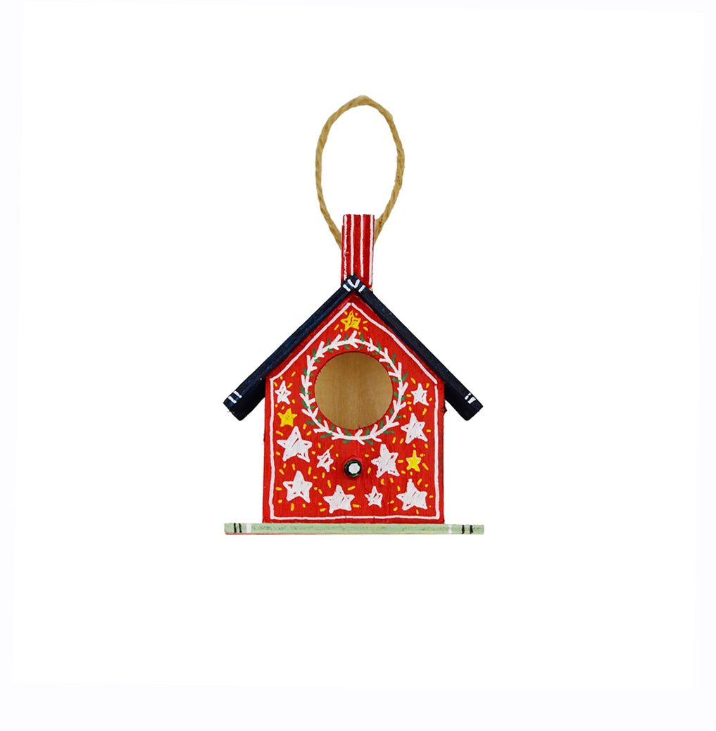 Christmas Wooden Bird House IV - HeliumProject.gr
