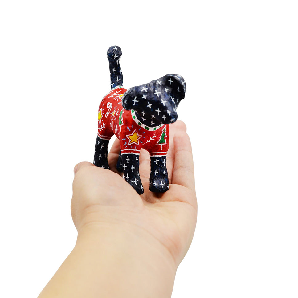 Christmas Dog Figure Decoration - HeliumProject.gr
