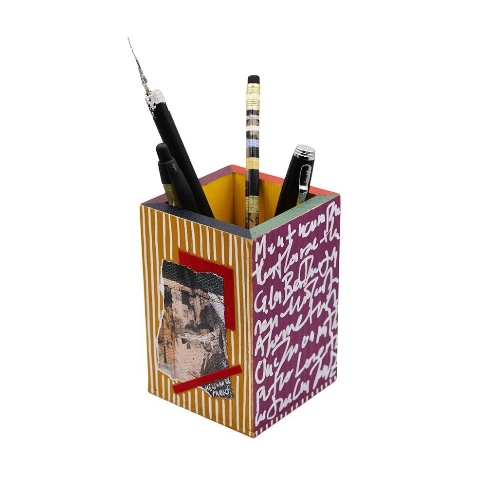 Colorful Wooden Pencil Holder - HeliumProject.gr