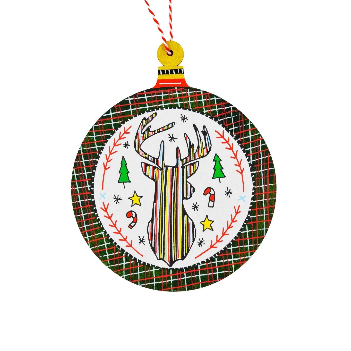 Deer Wooden Ornament - HeliumProject.gr