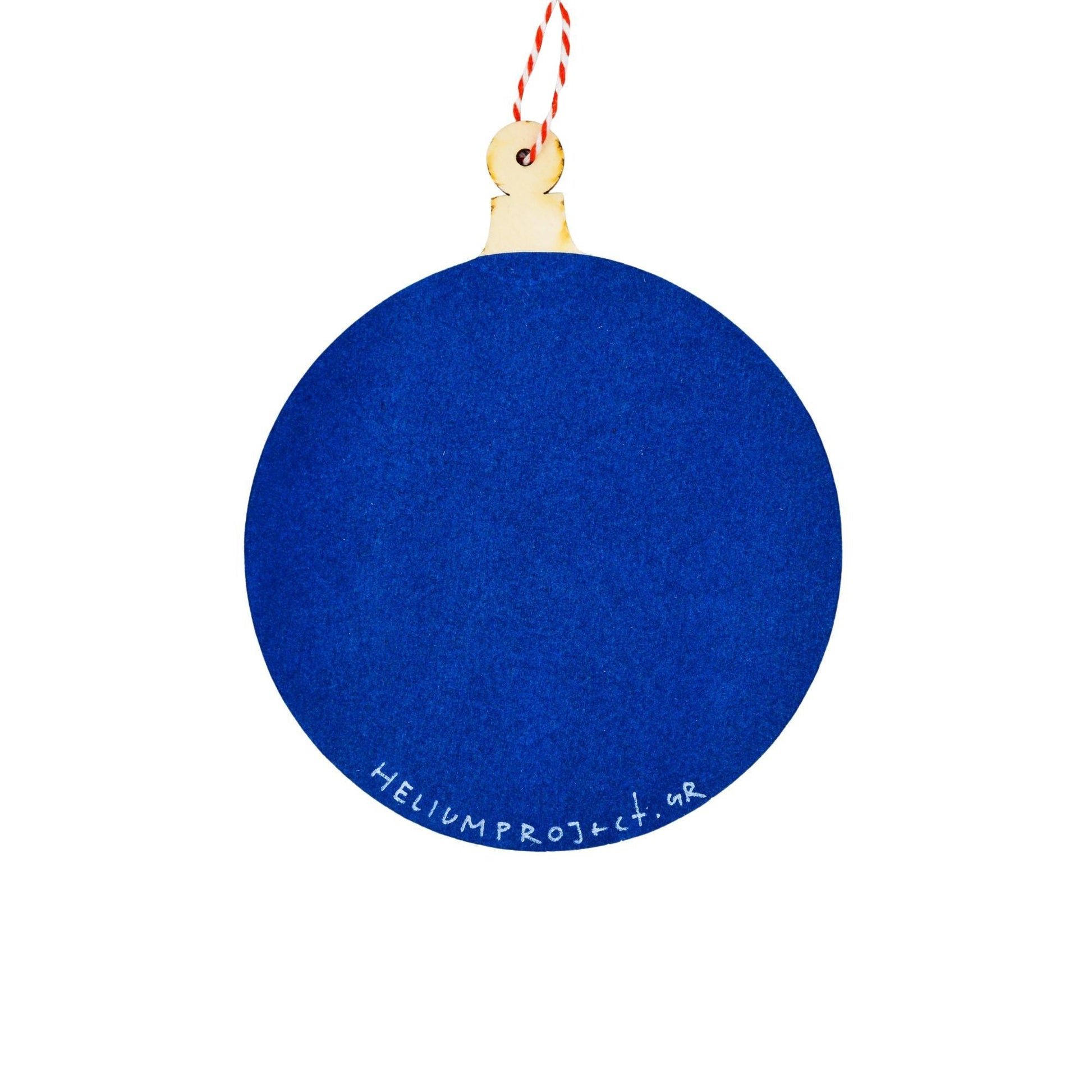 Evil Eye Red Wooden Ornament - HeliumProject.gr
