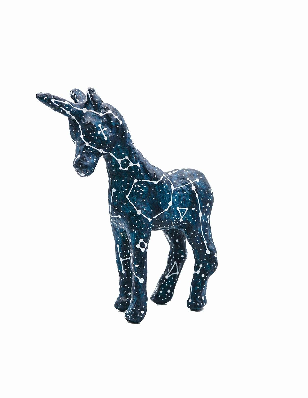 Constellation Unicorn Paper Mache Figure