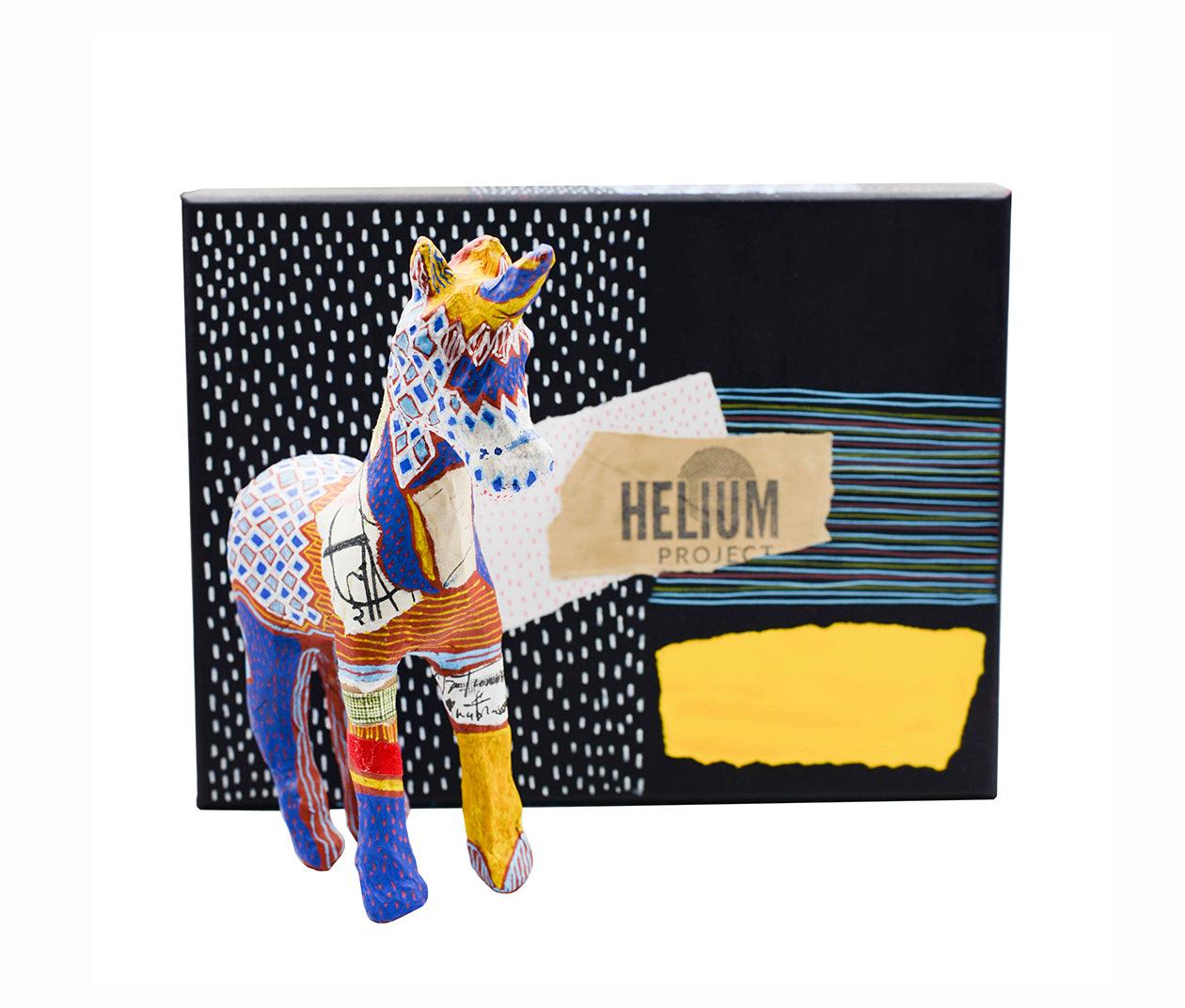 Greek Unicorn Paper Mache Figure - HeliumProject.gr