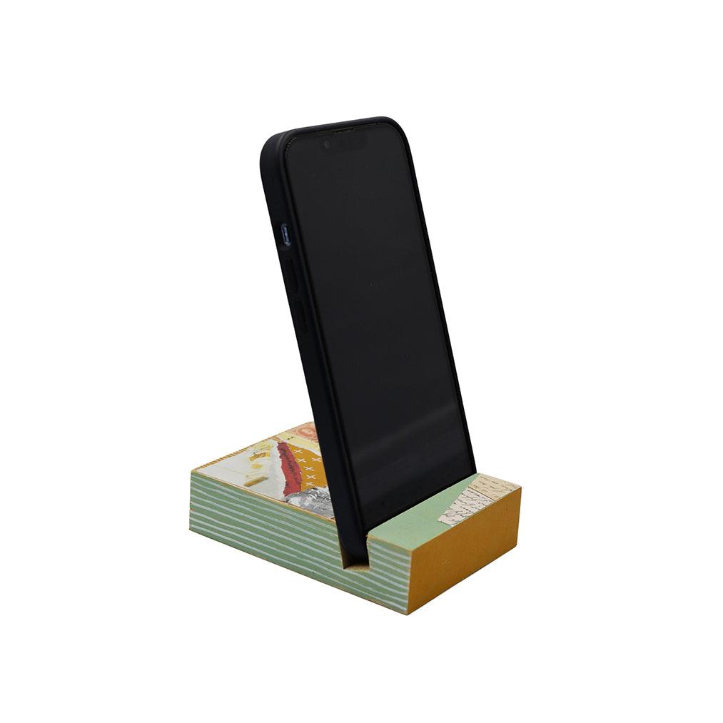 Khaki Wooden Phone Stand - HeliumProject.gr