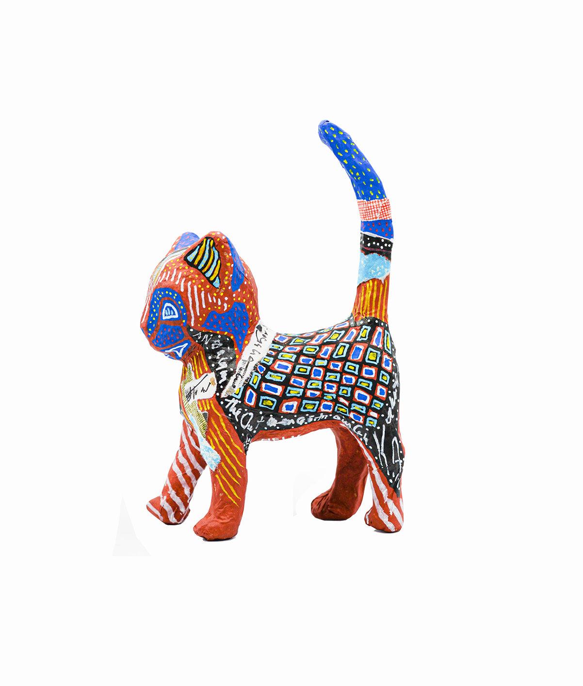 Spanish Cat Paper Mache Figure
