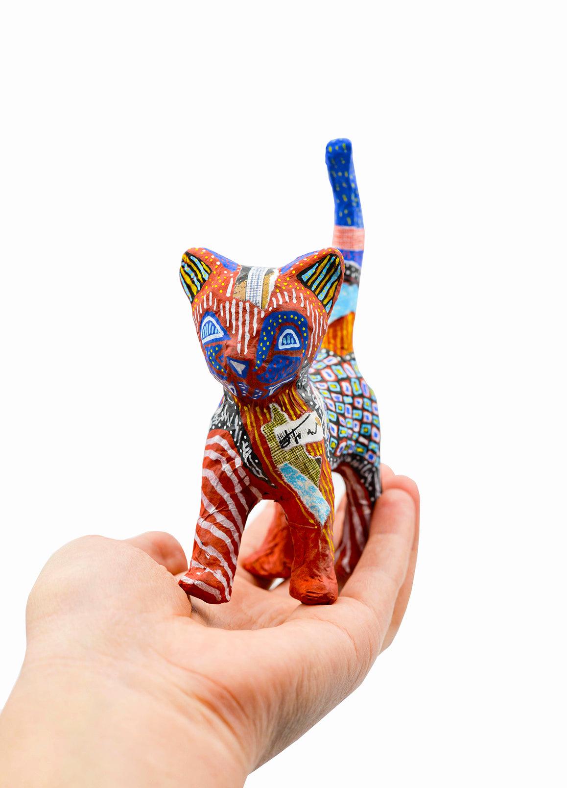 Spanish Cat Paper Mache Figure