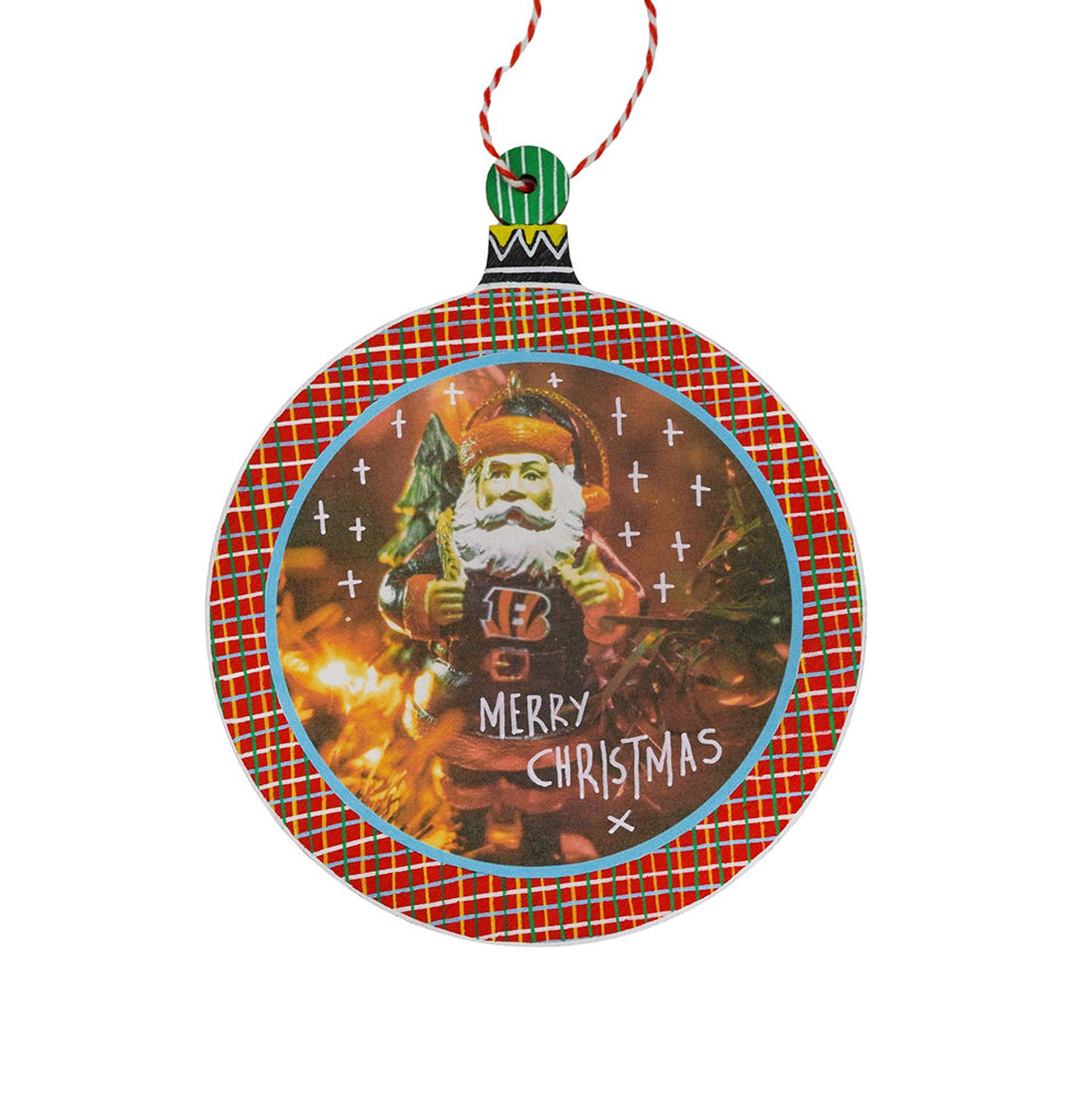Retro Santa Claus Wooden Ornament - HeliumProject.gr