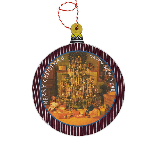 Retro Christmas Tree Wooden Ornament - HeliumProject.gr