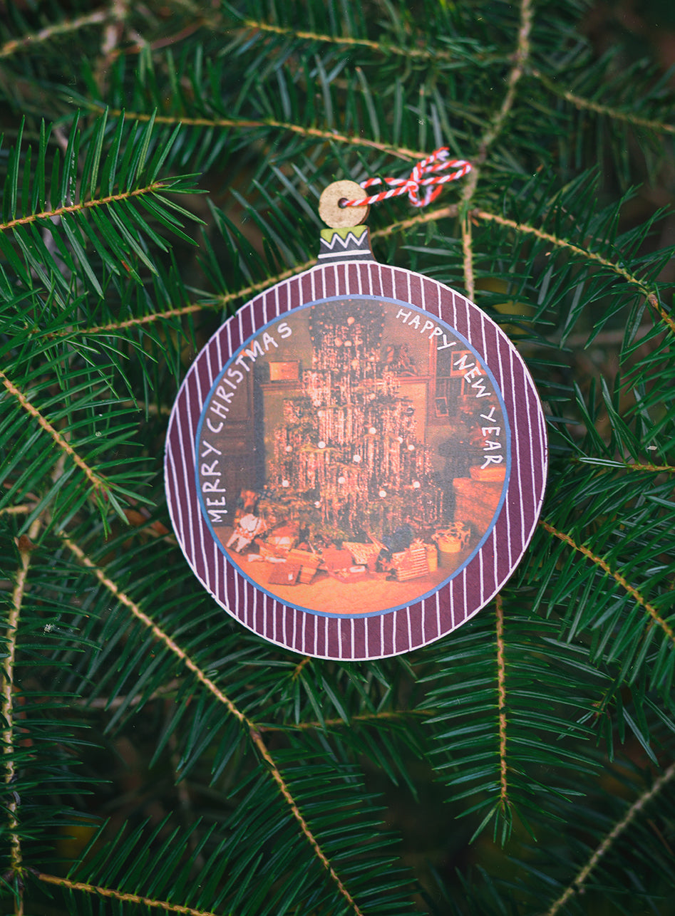 Retro Christmas Tree Wooden Ornament - HeliumProject.gr