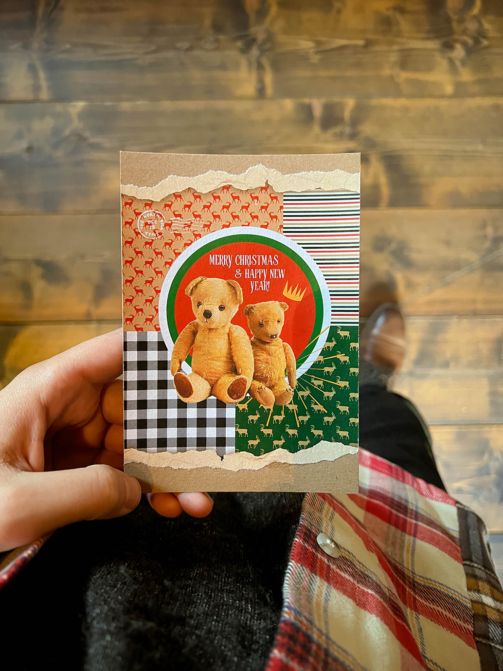 Retro Teddy Bears Christmas Postcard - HeliumProject.gr