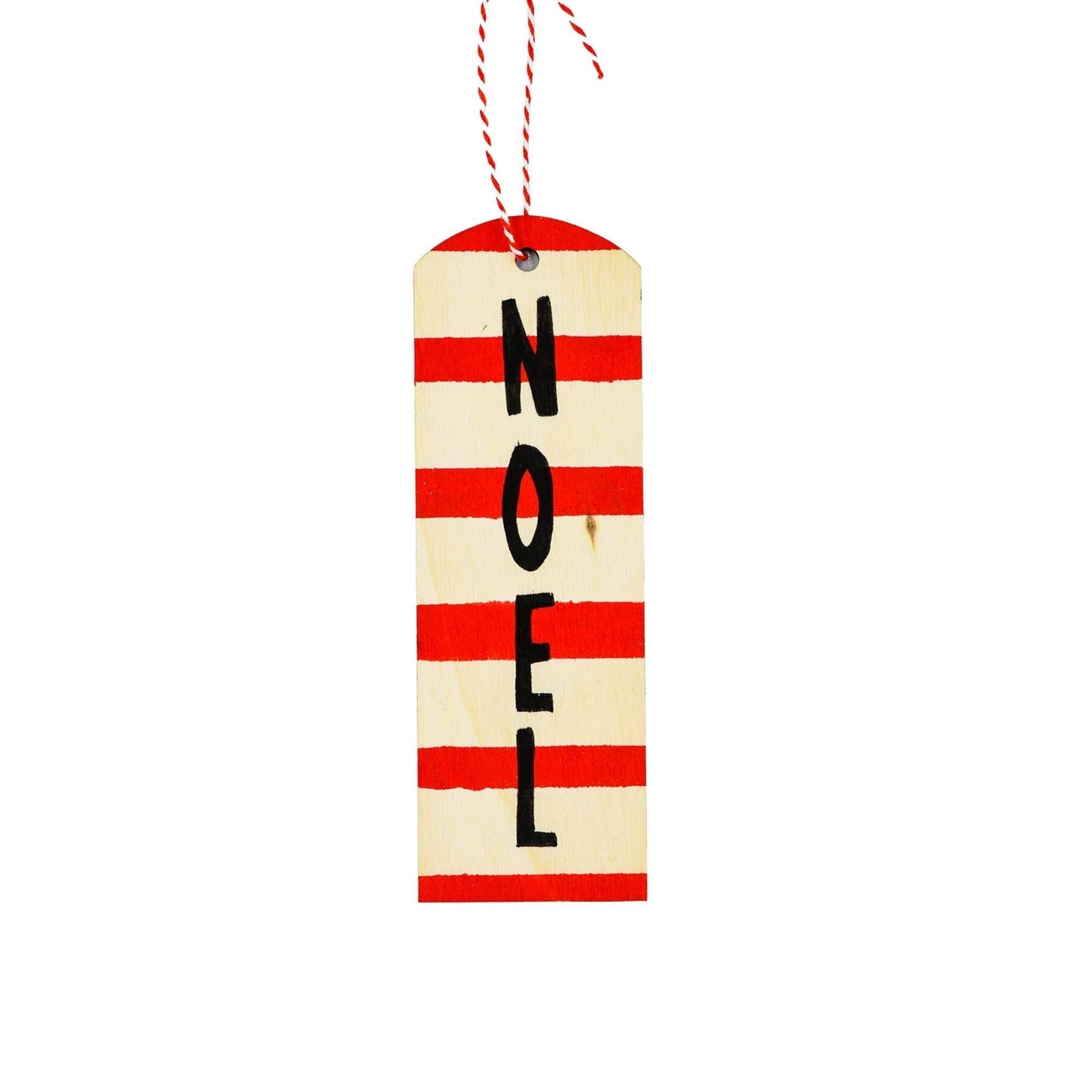 Noel Red Wooden Ornament - HeliumProject.gr